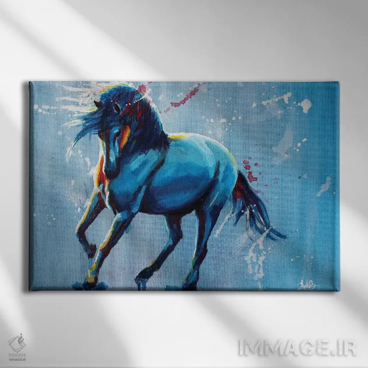 تابلو ظرافت وحشی اثر فلو آرت استودیو (استودیوی هنری) - نمای روبهرو روی دیوار