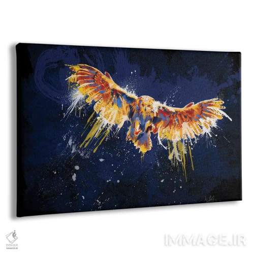 تابلو جغد شب اثر فلو آرت استودیو (استودیوی هنری) - نمای پرسپکتیو محصول