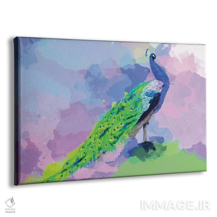 تابلو رویای طاووس اثر فلو آرت استودیو (استودیوی هنری) - نمای پرسپکتیو محصول