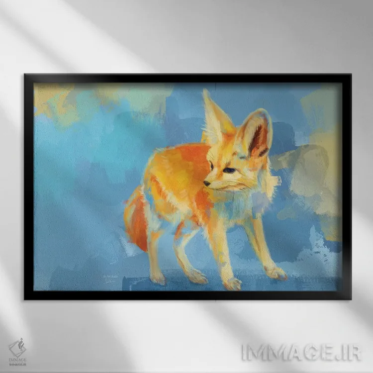 تابلو آوای صحرا اثر فلو آرت استودیو (استودیوی هنری) - نمای قابدار مشکی