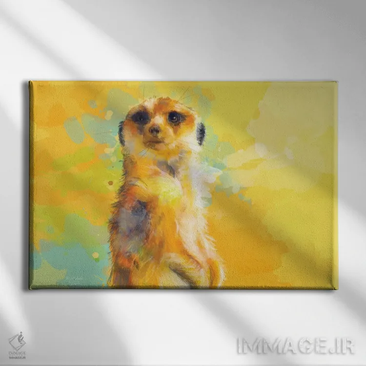 تابلو میرکت کوچولوی دوستداشتنی اثر فلو آرت استودیو (استودیوی هنری) - نمای روبهرو روی دیوار