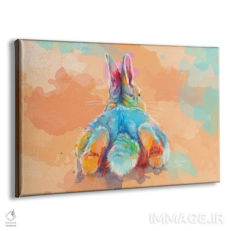 تابلو دمپشمالوی خرگوش اثر فلو آرت استودیو (استودیوی هنری) - نمای پرسپکتیو محصول