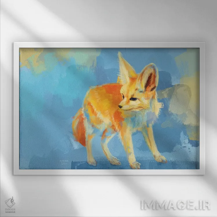 تابلو آوای صحرا اثر فلو آرت استودیو (استودیوی هنری) - نمای قابدار سفید