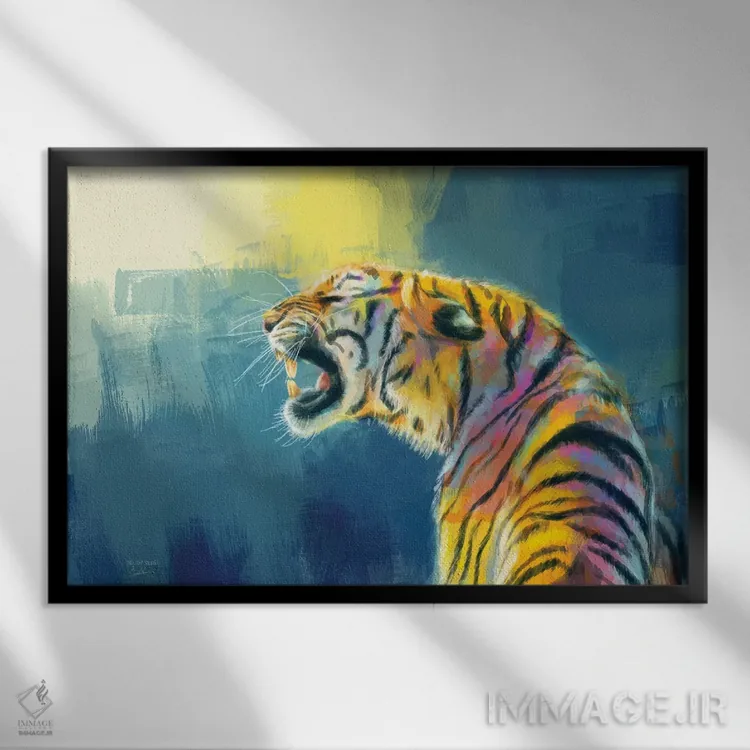 تابلو بیپروا بدرخش اثر فلو آرت استودیو (استودیوی هنری) - نمای قابدار مشکی