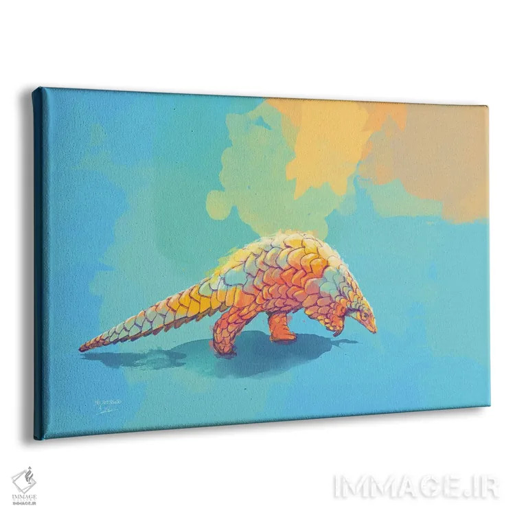 تابلو ظرافت زرهپوش اثر فلو آرت استودیو (استودیوی هنری) - نمای پرسپکتیو محصول