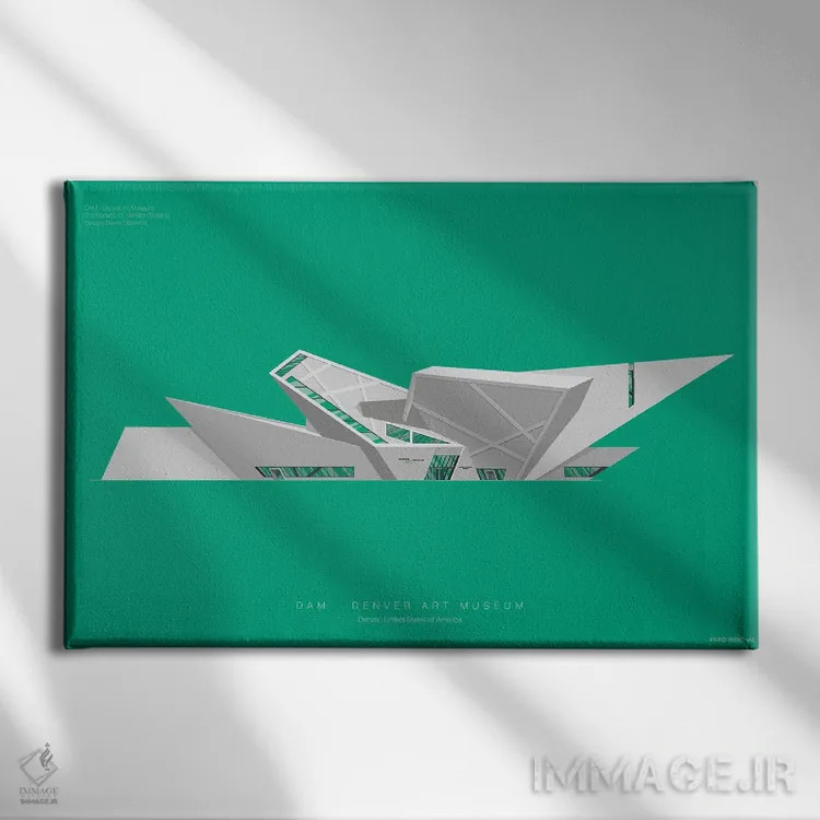 تابلو موزه هنر دنور اثر فرد بیرچال - نمای روبهرو روی دیوار