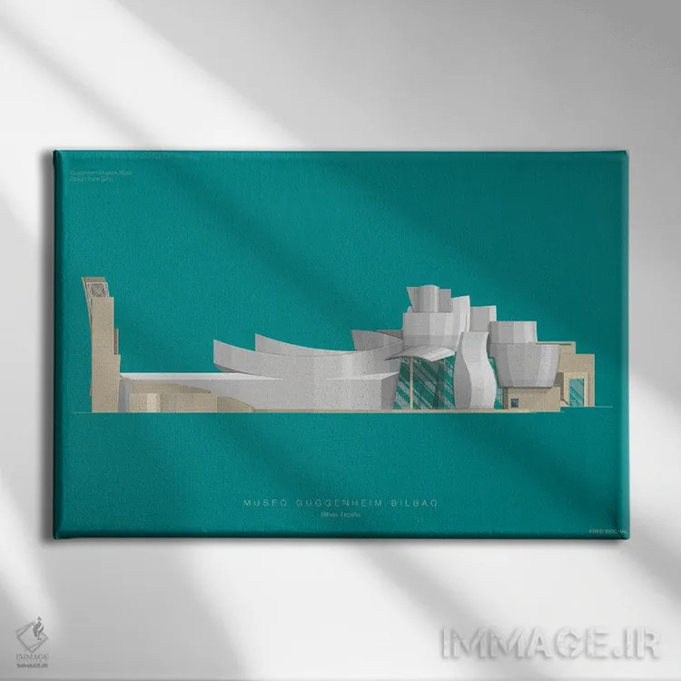 تابلو موزه گوگنهایم بیلبائو اثر فرد بیرچال - نمای روبهرو روی دیوار