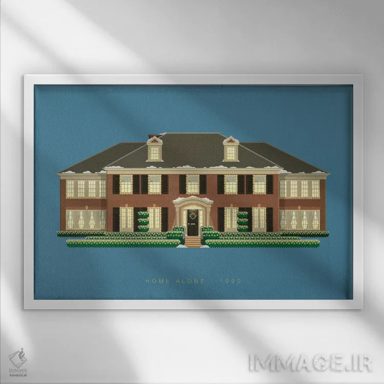 تابلو تنها در خانه (فیلم) اثر فرد بیرچال - نمای قابدار سفید