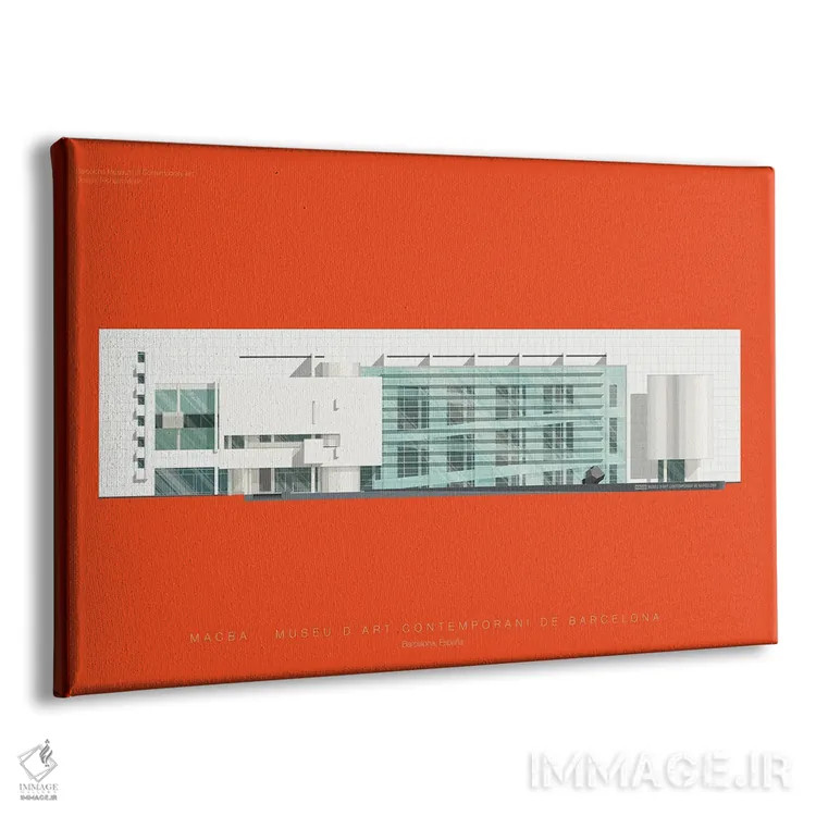تابلو موزه هنر معاصر بارسلونا (MACBA) اثر فرد بیرچال - نمای پرسپکتیو محصول