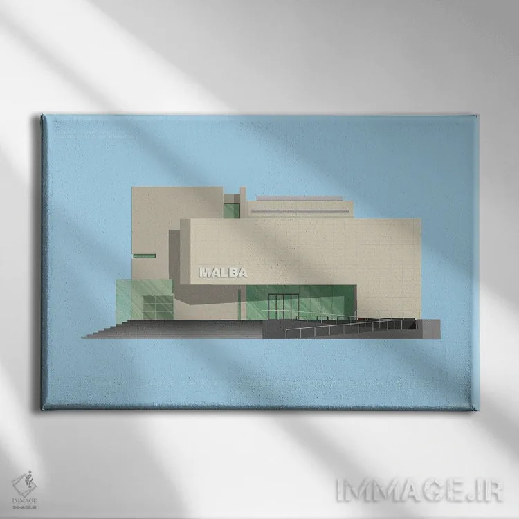 تابلو موزه هنر آمریکای لاتین بوئنوسآیرس (MALBA) اثر فرد بیرچال - نمای روبهرو روی دیوار