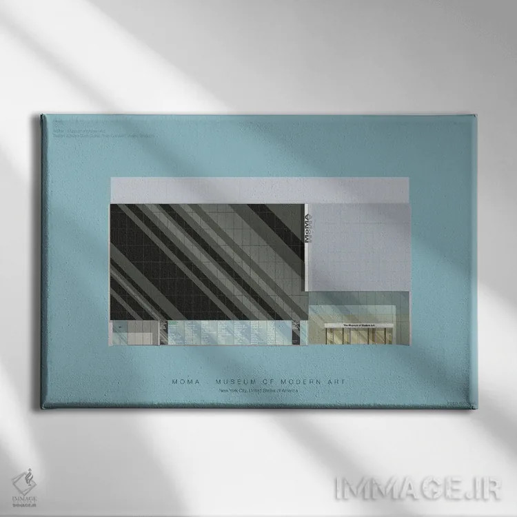 تابلو موزه هنر مدرن اثر فرد بیرچال - نمای روبهرو روی دیوار