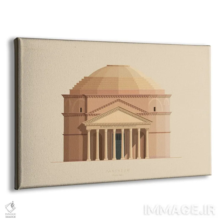 تابلو پانتئون – رم، ایتالیا اثر فرد بیرچال - نمای پرسپکتیو محصول