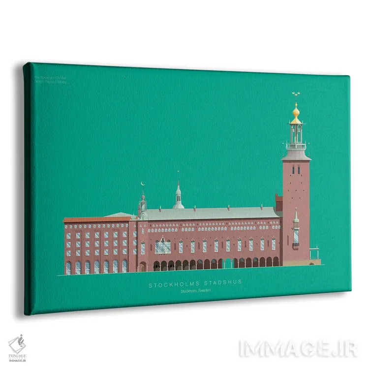 تابلو تالار شهر استکهلم – استکهلم، سوئد اثر فرد بیرچال - نمای پرسپکتیو محصول
