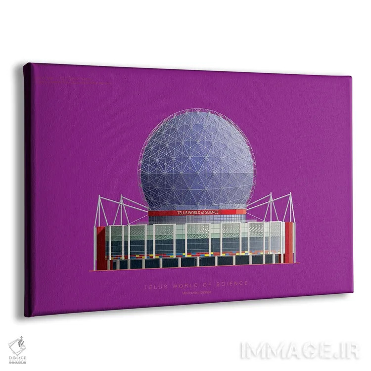 تابلو دنیای علم تلوس – ونکوور، کانادا اثر فرد بیرچال - نمای پرسپکتیو محصول