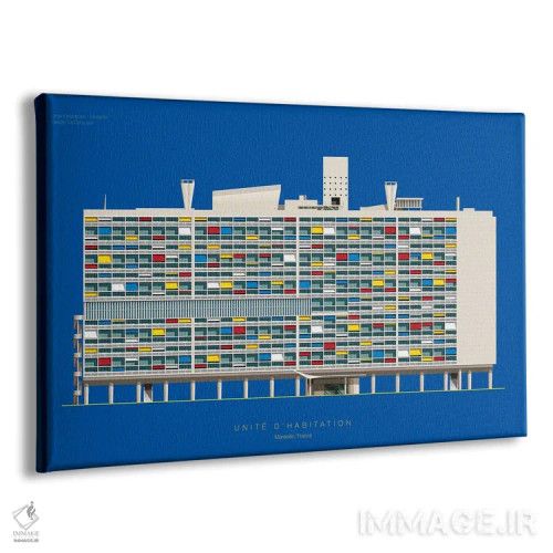 تابلو یونیته دابیتاسیون لوکوربوزیه – مارسی، فرانسه اثر فرد بیرچال - نمای پرسپکتیو محصول