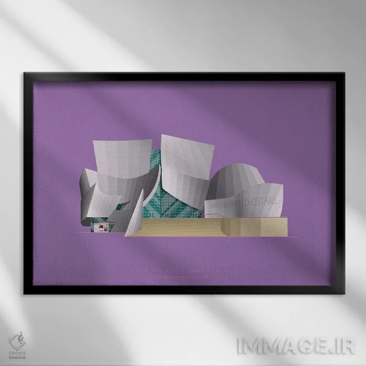 تابلو سالُن کنسرت والت دیزنی – لس آنجلس، آمریکا اثر فرد بیرچال - نمای قابدار مشکی