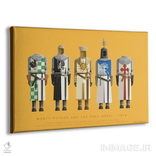 تابلو مونتی پایتون و جام مقدس، ۱۹۷۵ اثر فرد بیرچال - نمای پرسپکتیو محصول
