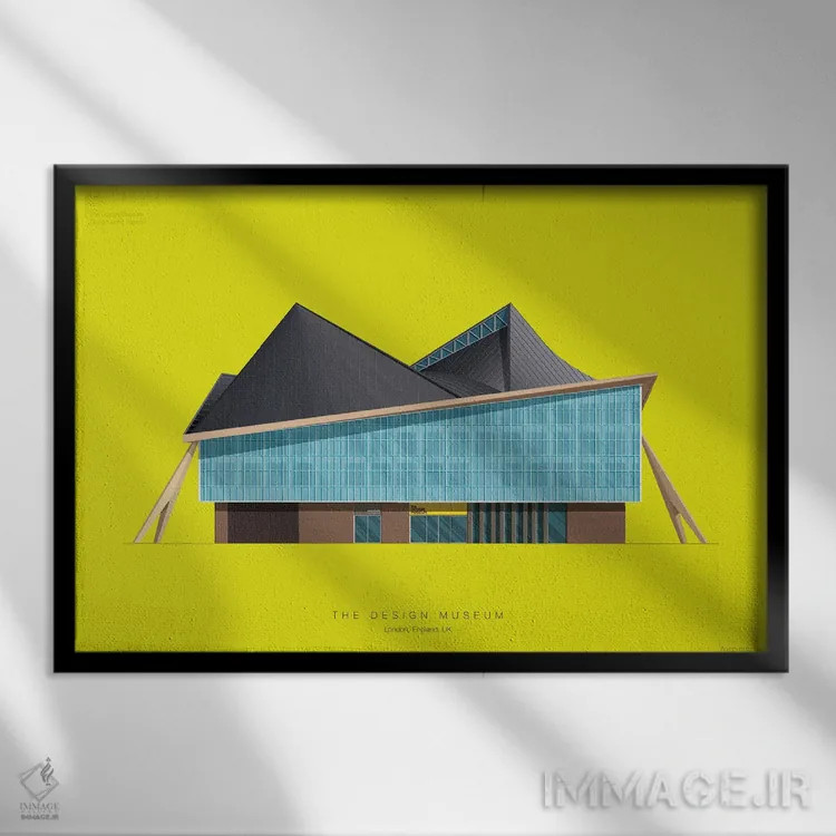 تابلو موزه طراحی اثر فرد بیرچال - نمای قابدار مشکی