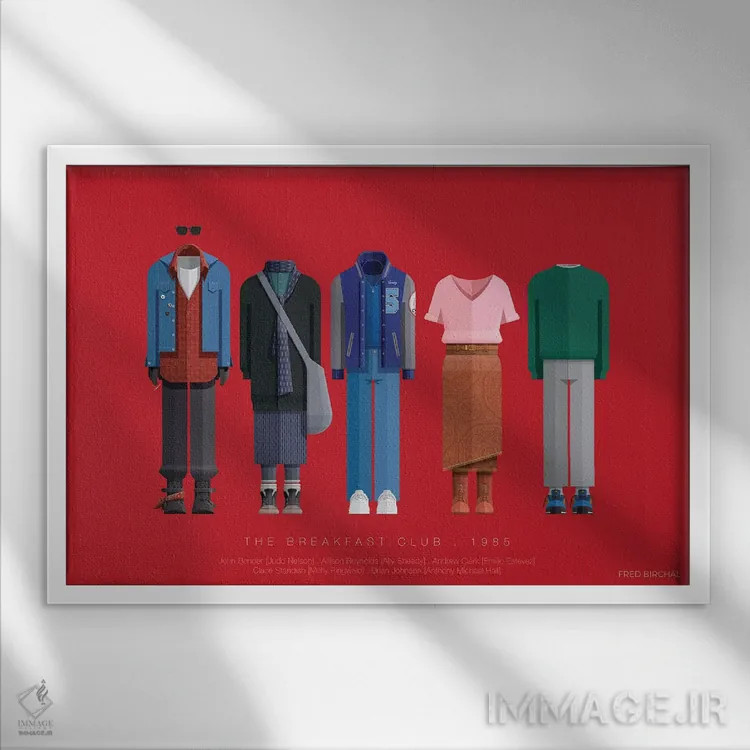 تابلو باشگاه صبحانه، ۱۹۸۵ اثر فرد بیرچال - نمای قابدار سفید