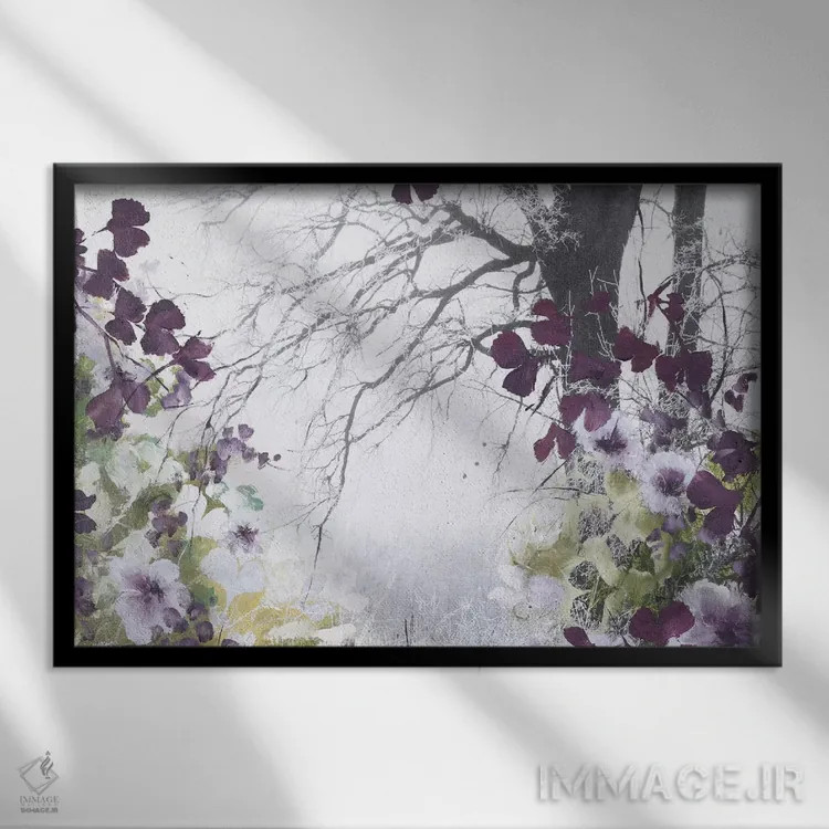 تابلو بهار اثر دیزاین فابریکن (استودیو طراحی دانمارکی) - نمای قابدار مشکی