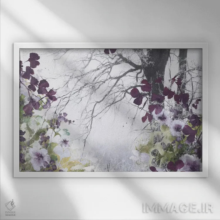 تابلو بهار اثر دیزاین فابریکن (استودیو طراحی دانمارکی) - نمای قابدار سفید