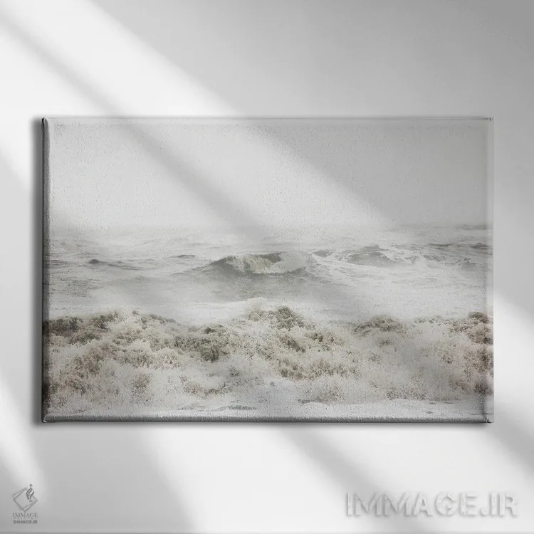 تابلو شکستن موجها اثر دیزاین فابریکن (استودیو طراحی دانمارکی) - نمای روبهرو روی دیوار