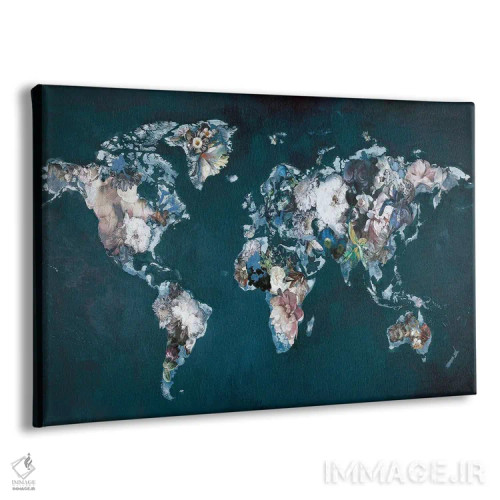 تابلو نقشه جهان مد سطح بالا (Haute Couture) اثر دیزاین فابریکن (استودیو طراحی دانمارکی) - نمای پرسپکتیو محصول