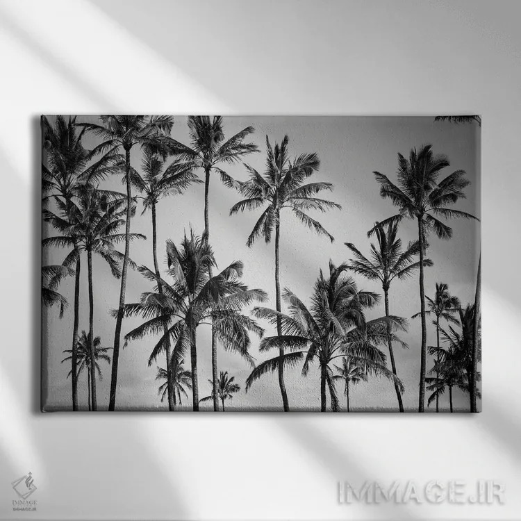 تابلو بهشت نخلها اثر دیزاین فابریکن (استودیو طراحی دانمارکی) - نمای روبهرو روی دیوار