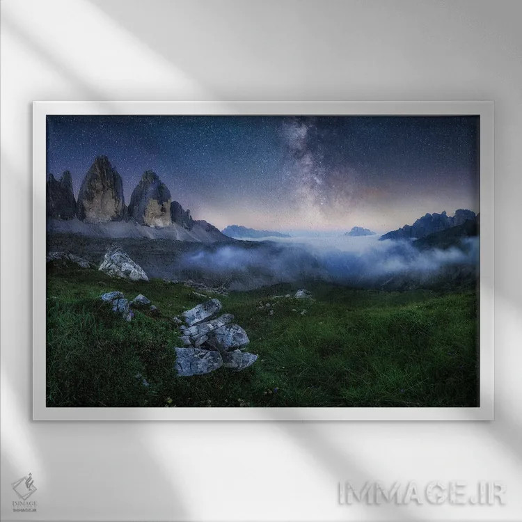 تابلو منظر مهآلود رویاگونه اثر فابیو آنتنور - نمای قابدار سفید