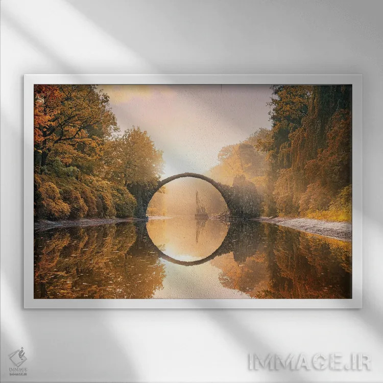 تابلو پل راکوتز (آلمان) اثر فابیو آنتنور - نمای قابدار سفید