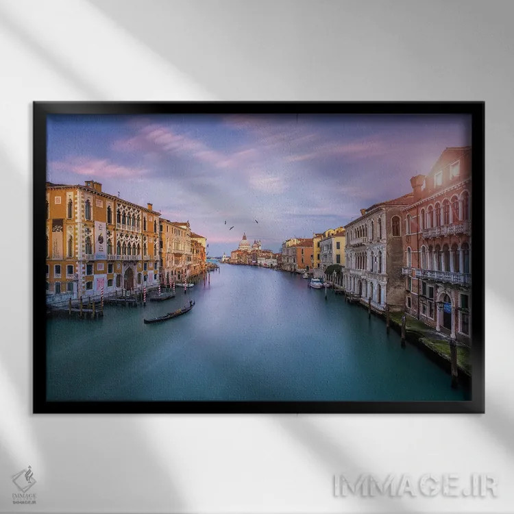تابلو کاناله گرانده (ونیز) اثر فابیو آنتنور - نمای قابدار مشکی