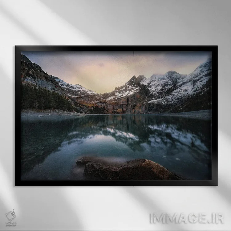 تابلو سنگی اثر فابیو آنتنور - نمای قابدار مشکی