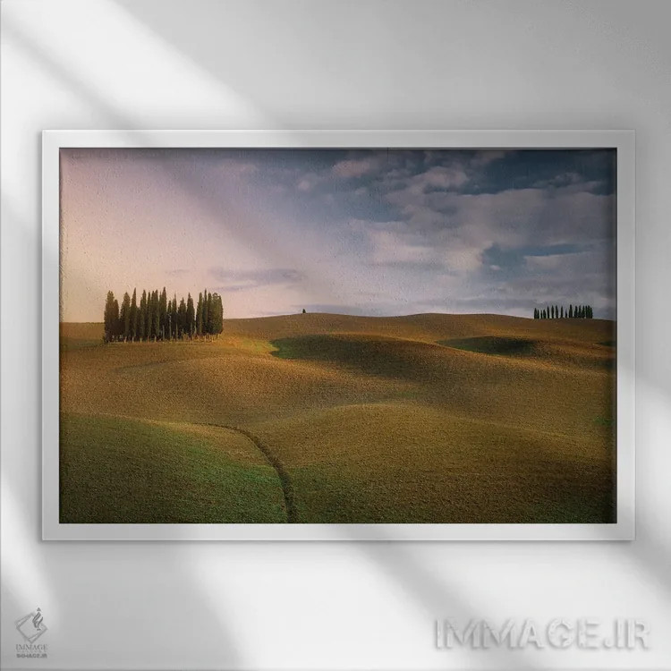 تابلو گورستان اثر فابیو آنتنور - نمای قابدار سفید