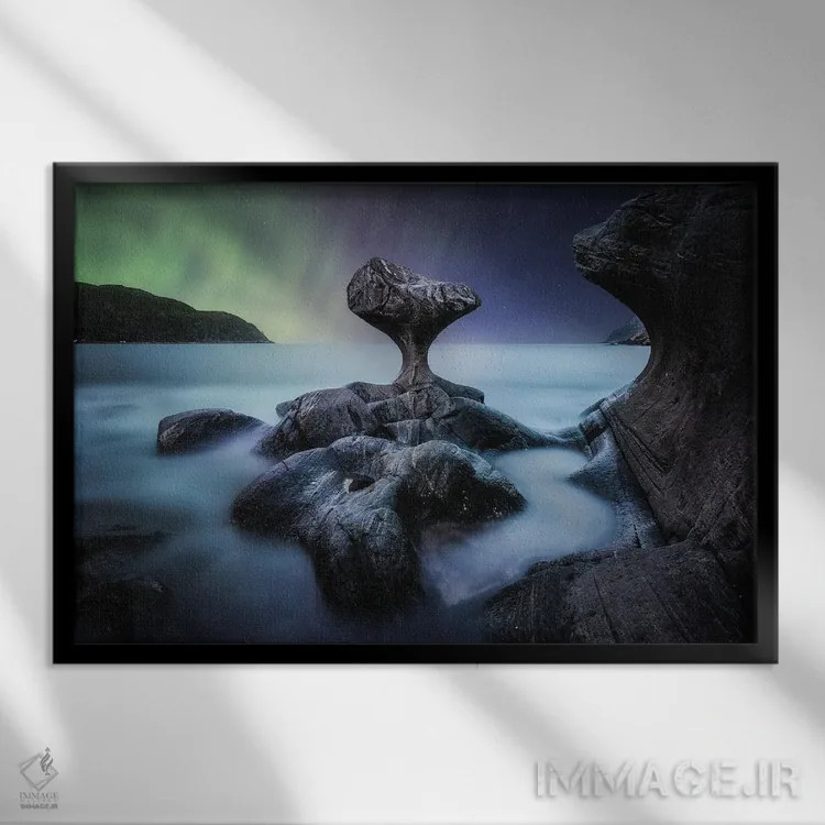 تابلو سنگ اثر فابیو آنتنور - نمای قابدار مشکی