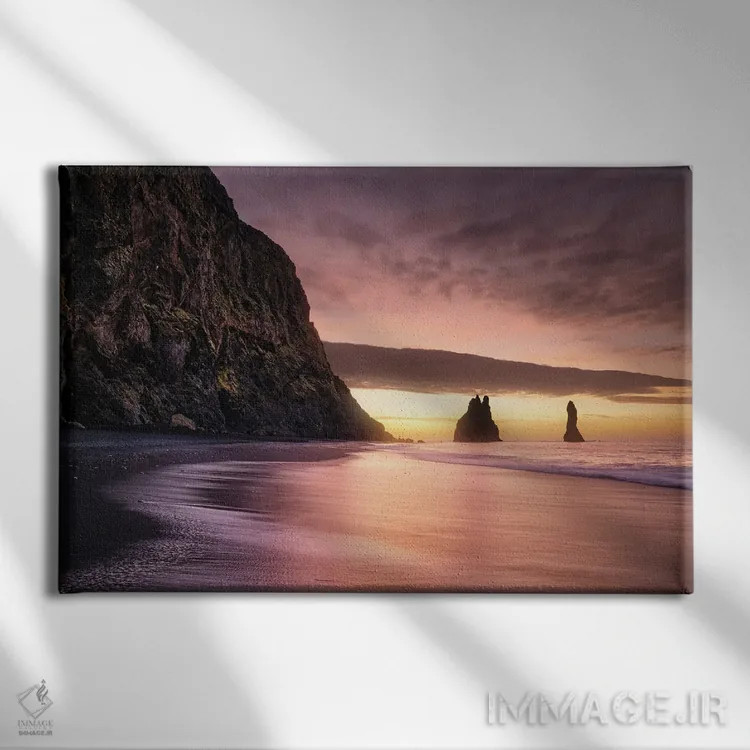 تابلو خط موجی اثر فابیو آنتنور - نمای روبهرو روی دیوار