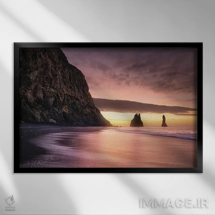 تابلو خط موجی اثر فابیو آنتنور - نمای قابدار مشکی