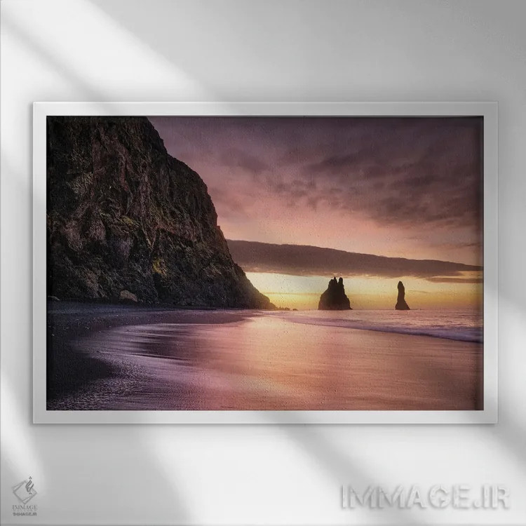 تابلو خط موجی اثر فابیو آنتنور - نمای قابدار سفید