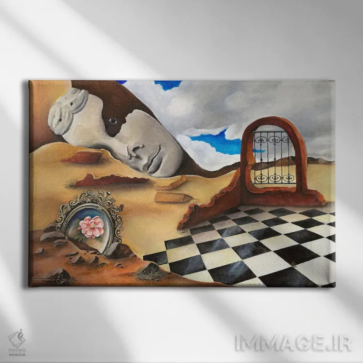 تابلو بدون زمان اثر فلورنسیا دگراف - نمای روبهرو روی دیوار