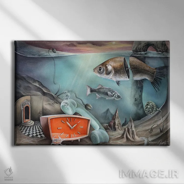 تابلو زیر آب اثر فلورنسیا دگراف - نمای روبهرو روی دیوار