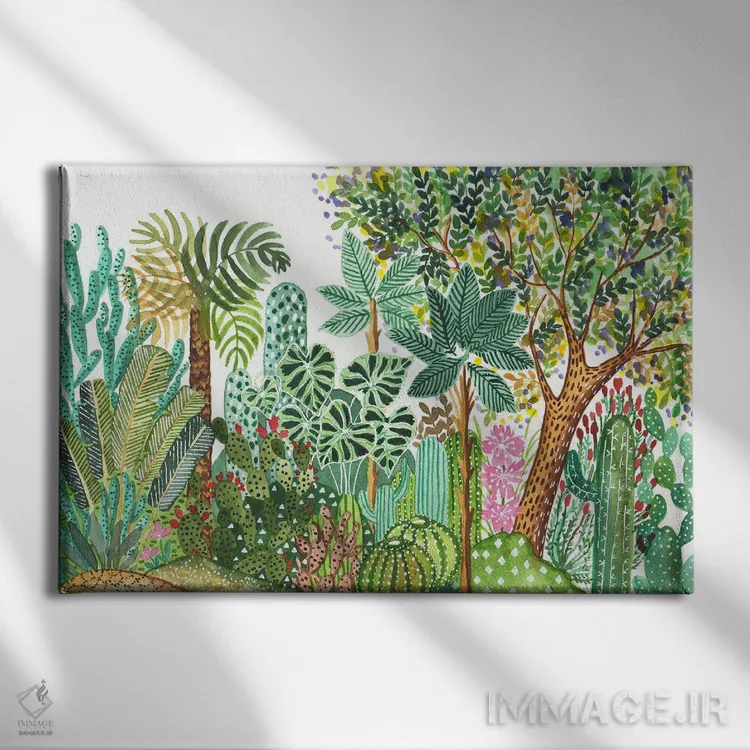 تابلو باغ گیاهشناسی اثر افانکی دیزاینز (استودیو طراحی) - نمای روبهرو روی دیوار