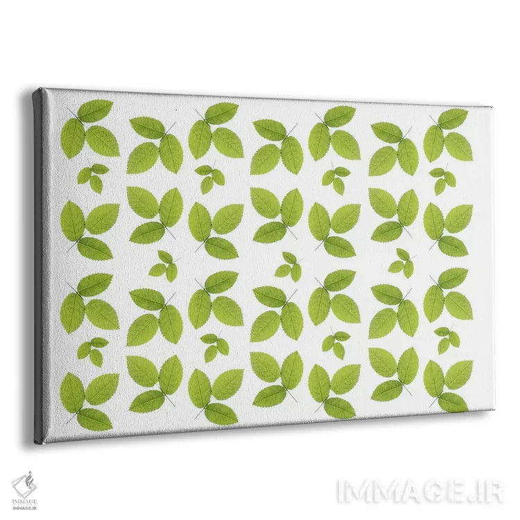 تابلو برگهای سنجد سبز اثر آلیسون فنل - نمای پرسپکتیو محصول