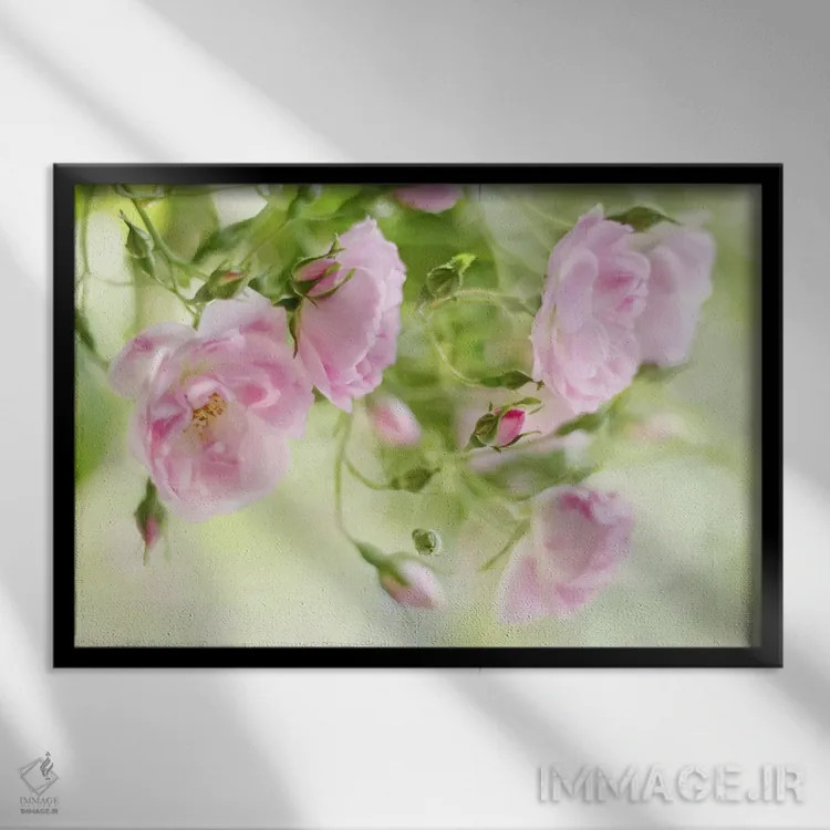 تابلو جشنوارهٔ رزها اثر آلیسون فنل - نمای قابدار مشکی