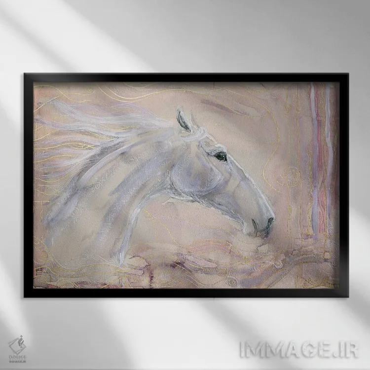 تابلو باد سفید اثر فافا کورولوا - نمای قابدار مشکی