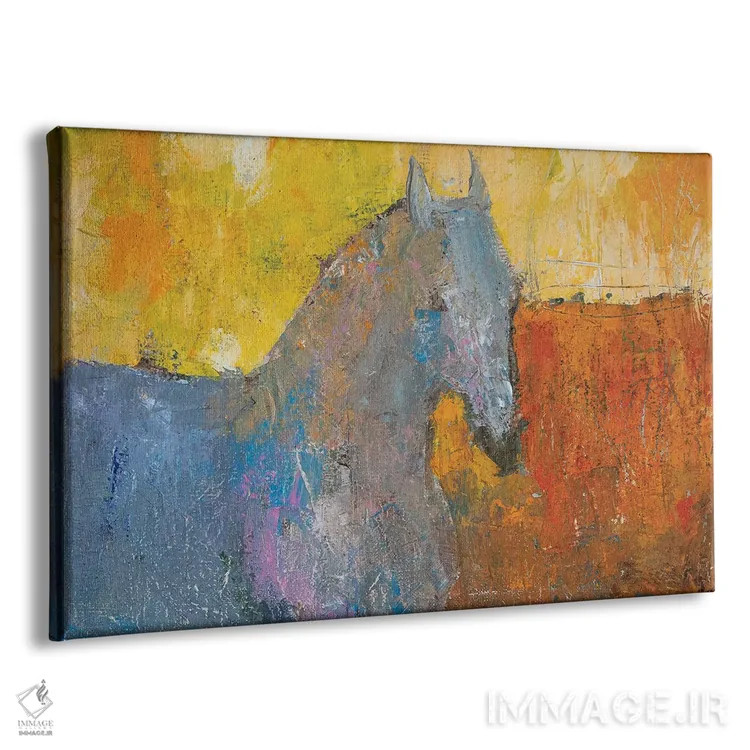 تابلو اسب هنگام طلوع خورشید اثر فافا کورولوا - نمای پرسپکتیو محصول