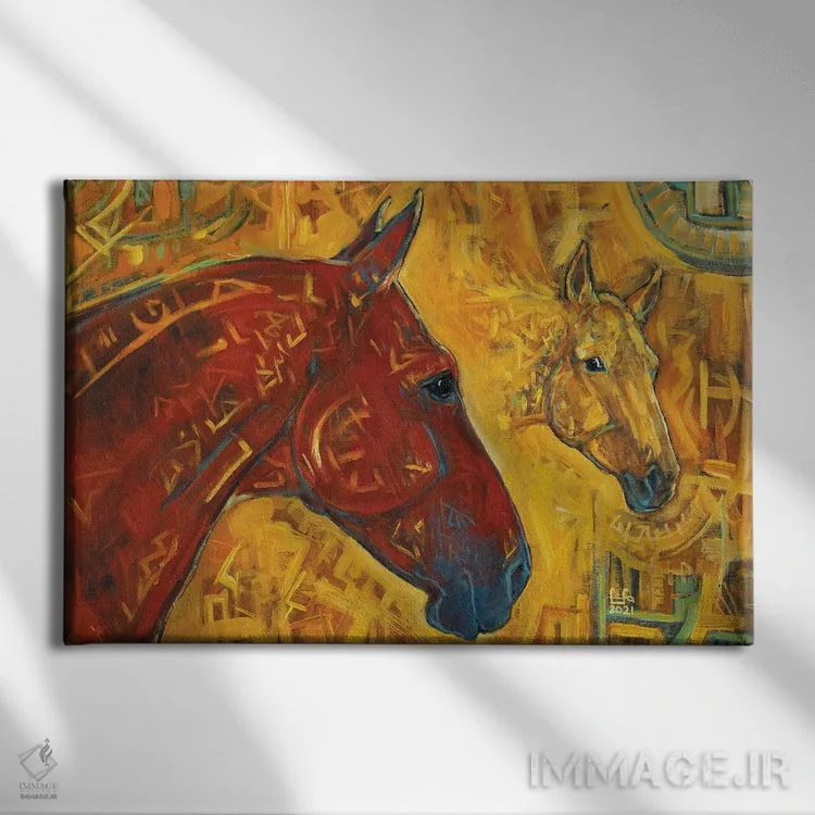 تابلو احساس خورشید اثر فافا کورولوا - نمای روبهرو روی دیوار
