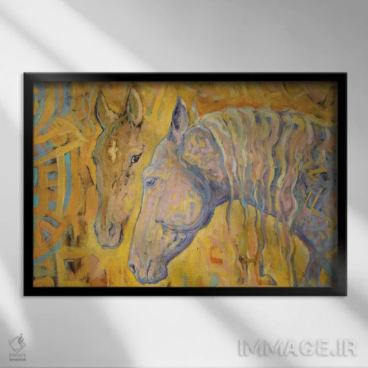 تابلو گفتوگو با نور اثر فافا کورولوا - نمای قابدار مشکی