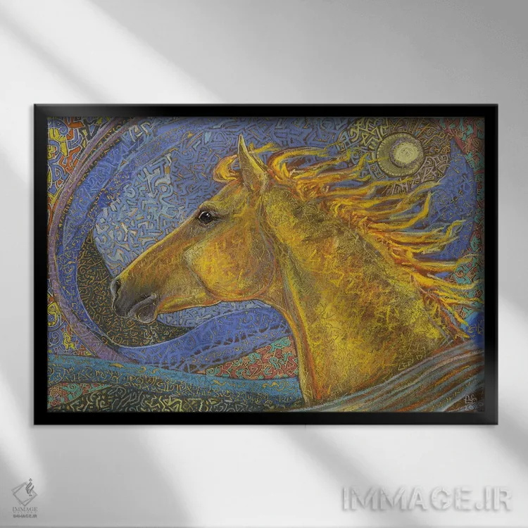 تابلو باد خورشیدی اثر فافا کورولوا - نمای قابدار مشکی