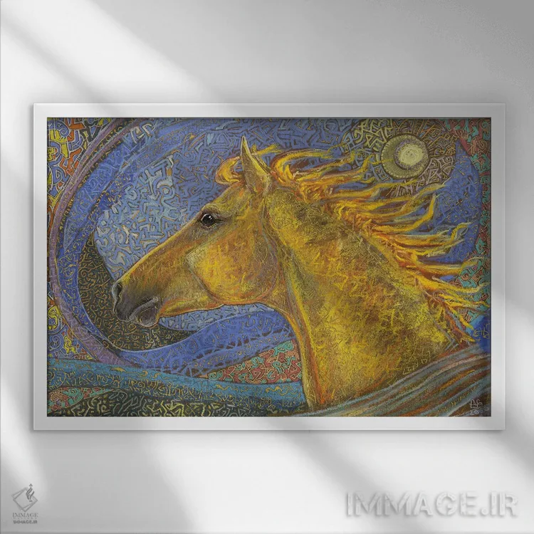 تابلو باد خورشیدی اثر فافا کورولوا - نمای قابدار سفید