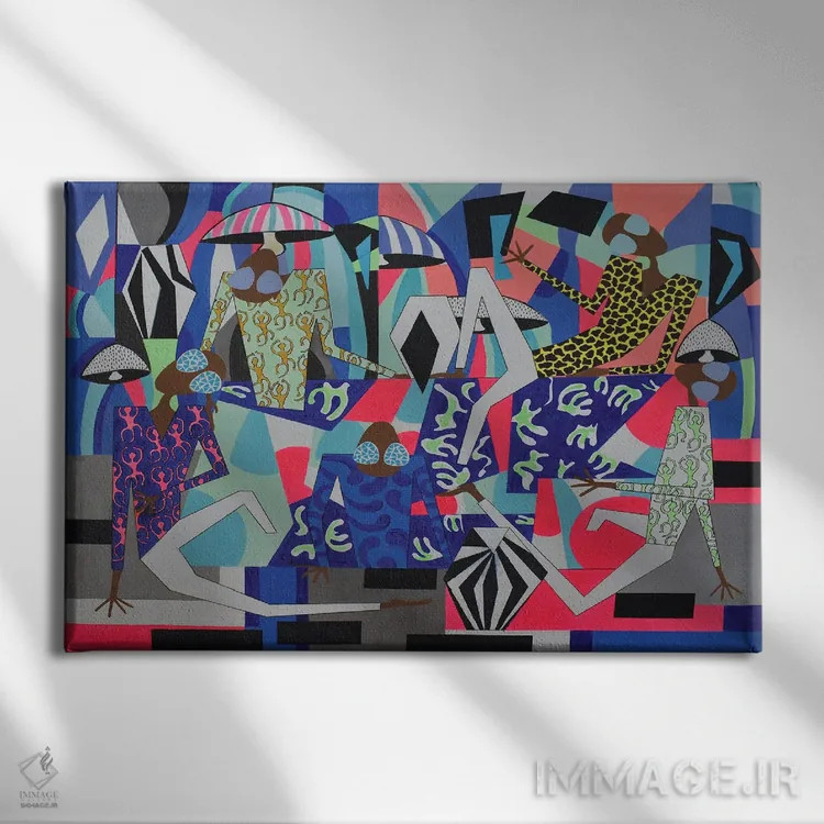 تابلو رقصگاه اجتماعی ۶ اثر فرانتیشک فلوریان - نمای روبهرو روی دیوار