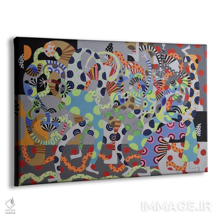 تابلو پیکرههای رقصان فانکی ۱۰ اثر فرانتیشک فلوریان - نمای پرسپکتیو محصول